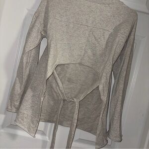 Born Primitive athletic tie back open back stretch cotton inside out raw cut